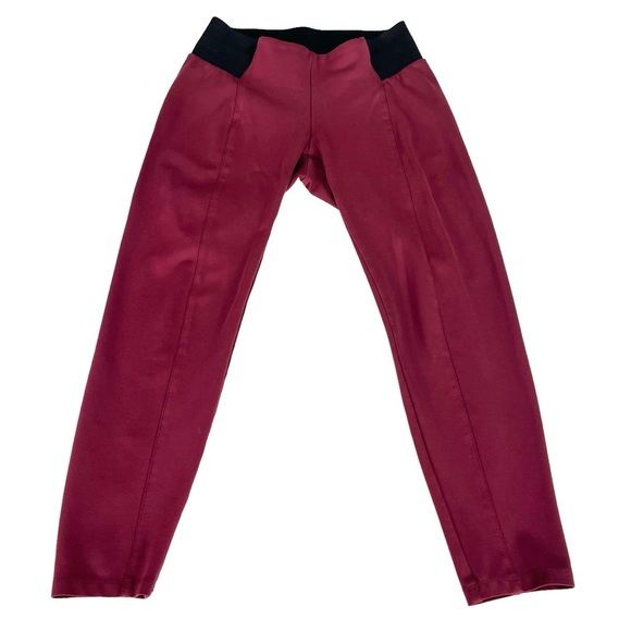 A‎ Pea in the Pod Maroon Maternity Ponte Leggings Womens Size M - Picture 1 of 8